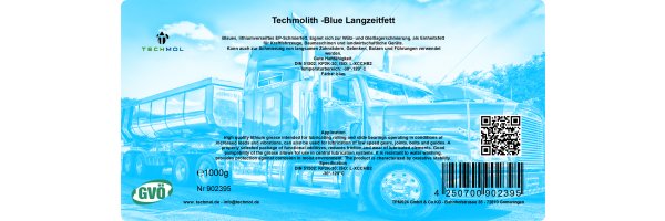 Techmolith -Blue Langzeitfett - Gleitlager -Wälzlager KP2-30 / -30° - 120°C