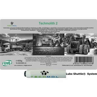 Mehrzweckfett Techmol Techmolith 2 400g Lube Shuttle®  System