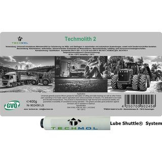 Mehrzweckfett Techmol Techmolith 2 400g Lube Shuttle®  System